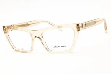 Salvatore Ferragamo SF3021 259 Eyeglasses Transparent Beige 54mm
