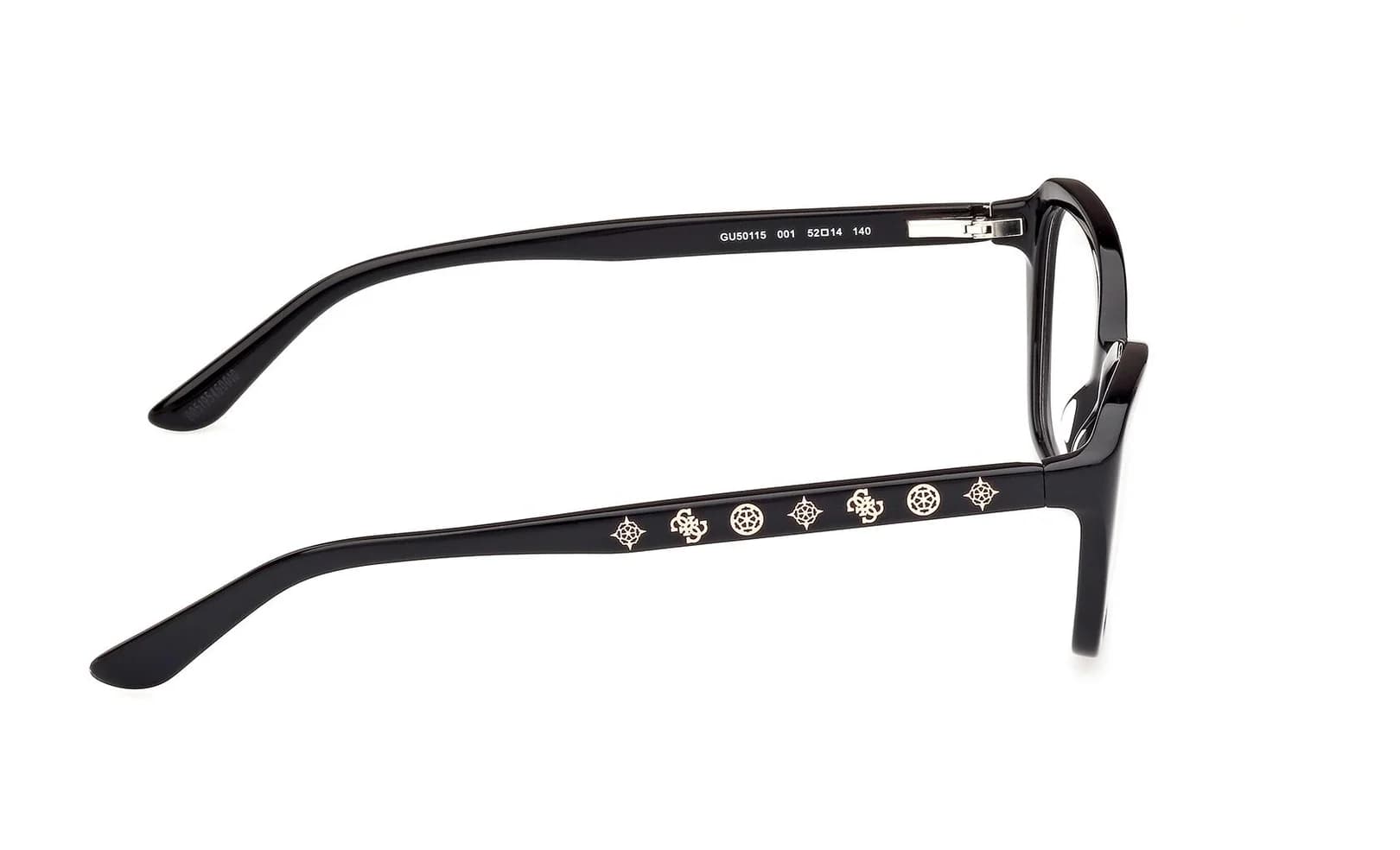 Guess GU50115 001 Eyeglasses Shiny Black 52mm Women 5