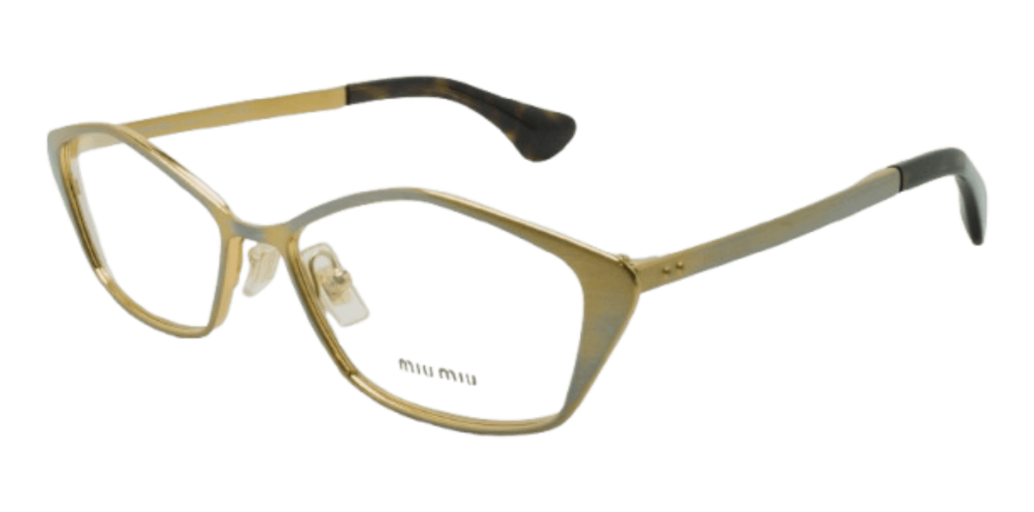 Miu Miu VMU53L LAF-1O1 Eyeglasses Gold Unique 52mm Women