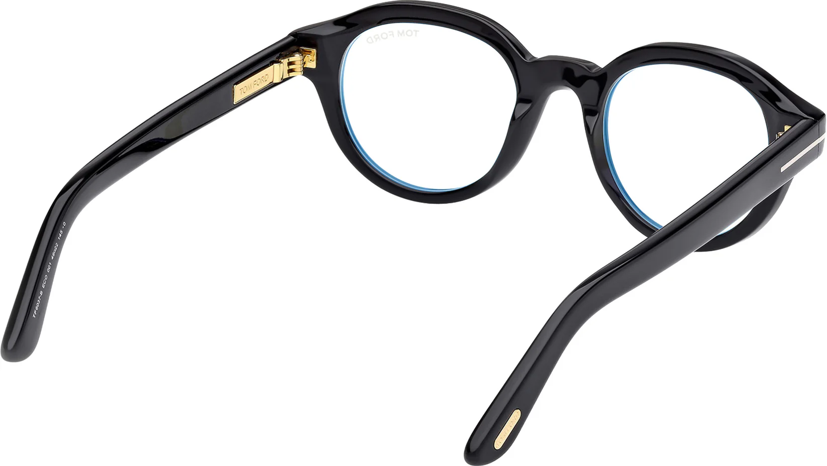 Tom Ford FT6037B 001 Eyeglasses Shiny Black 49mm Men 5
