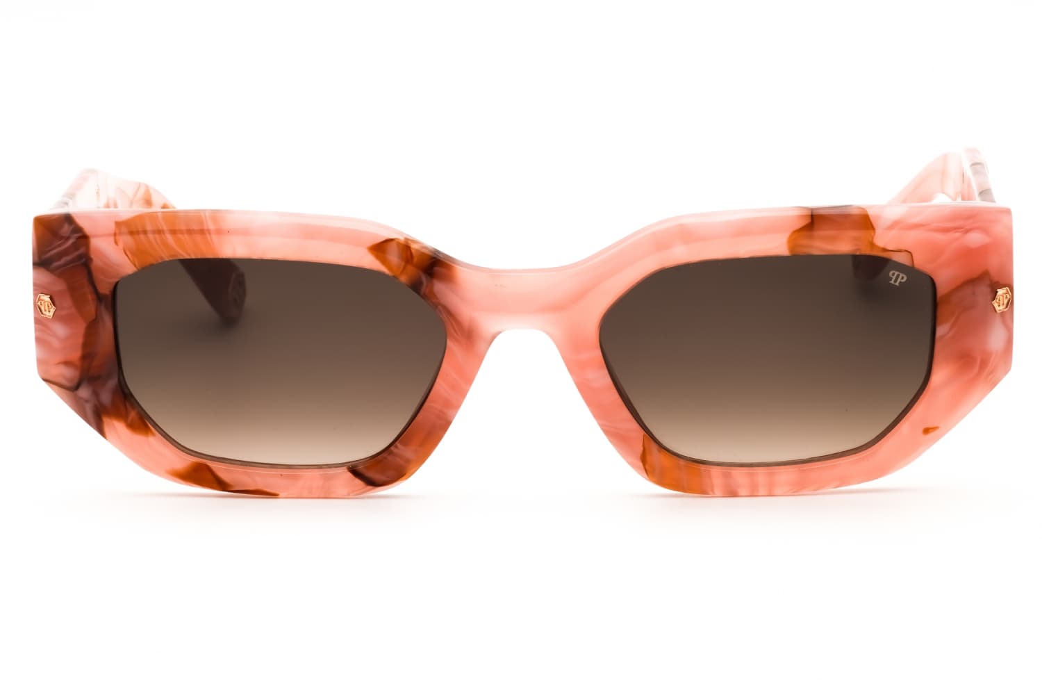 Philipp Plein SPP066M 06Z8 Sunglasses Opaline Pink+marble Pink 51mm Women 2