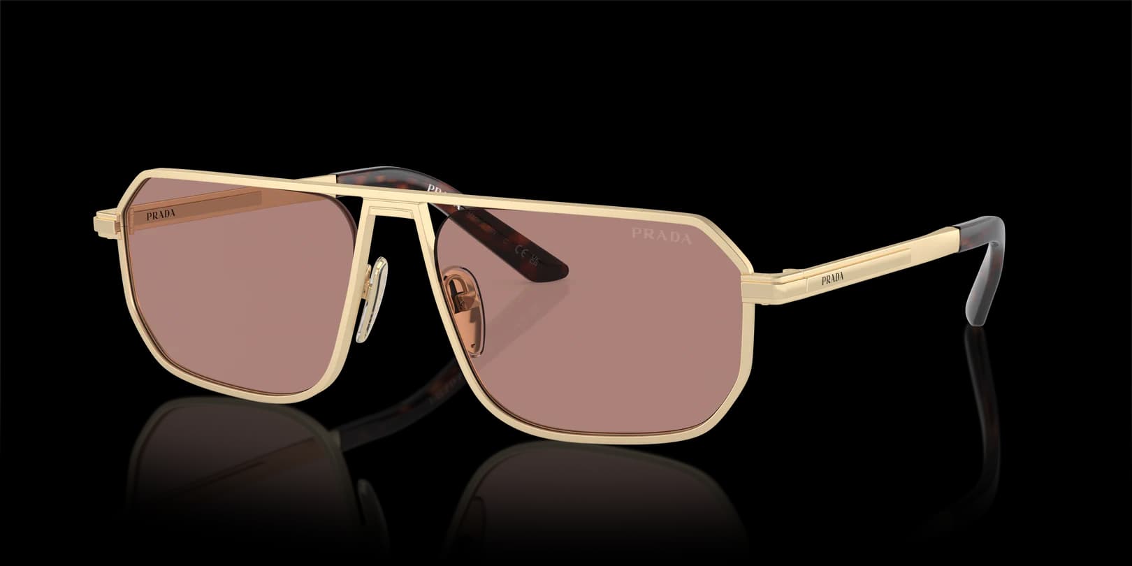 Prada 0PR A53S VAF10D Sunglasses Pale Gold 59mm