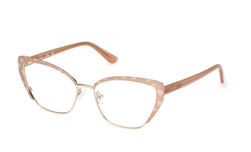 Guess GU50122 59 Eyeglasses Beige 54mm Women