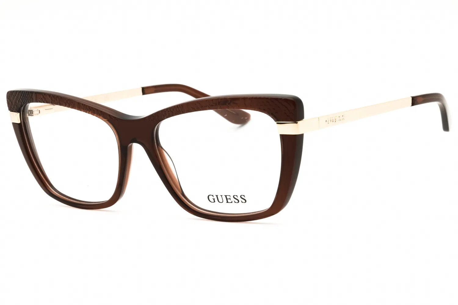 Guess GU50246 048 Eyeglasses Shiny Dark Brown 54mm Women