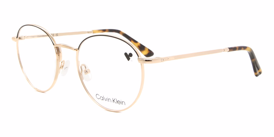 Calvin Klein CK21123 001 Eyeglasses Gold Black 50mm Unisex