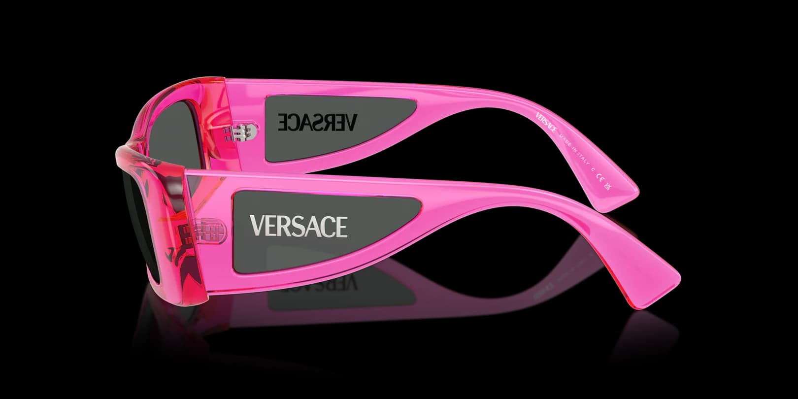 Versace 0VE4481 543487 Sunglasses Fuchsia Fluo Transparent 54mm Women 5