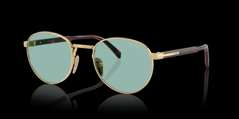 Prada 0PR B51S 5AK40K Sunglasses Gold 53mm Unisex
