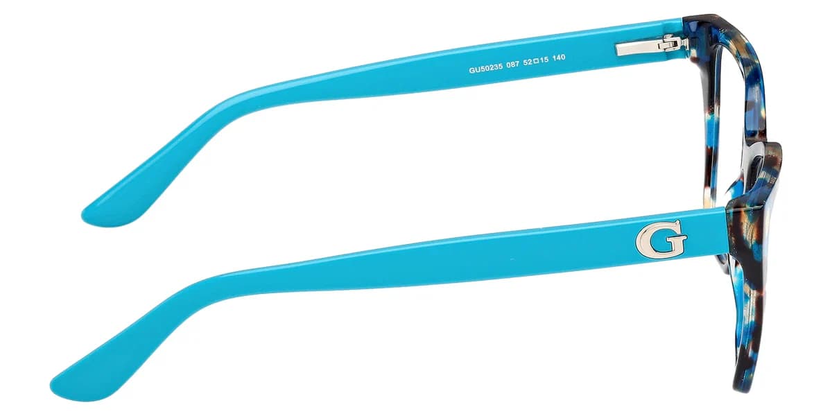 Guess GU50235 087 Eyeglasses Shiny Turquoise 50mm Women 5