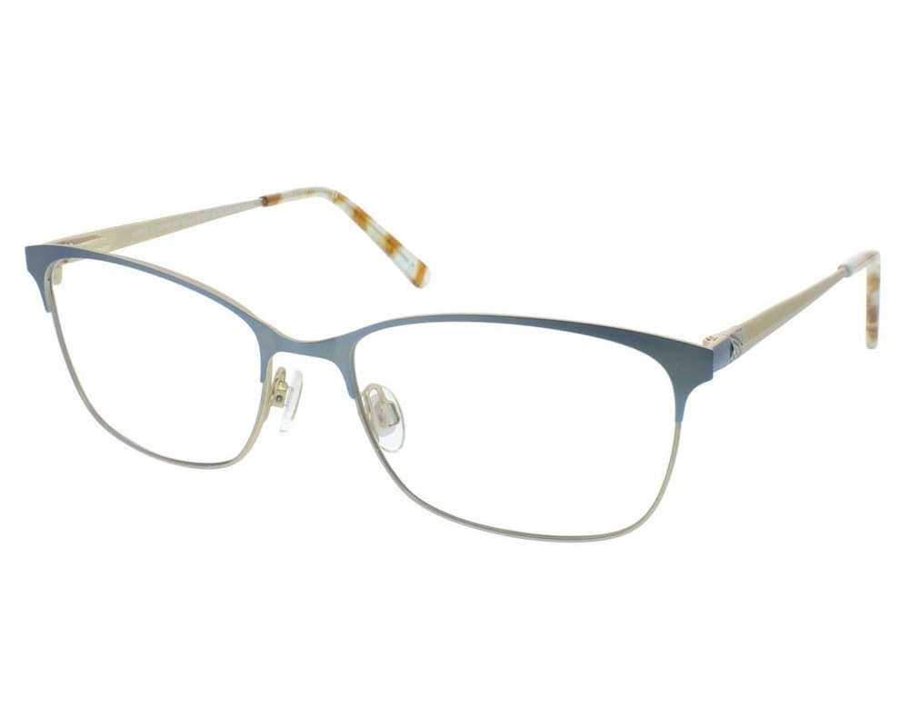 Ellen Tracy Ballymore Eyeglasses Blue Azure Gold 55mm Women