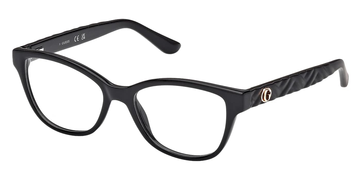 Guess GU50307 001 Eyeglasses Shiny Black 50mm Women