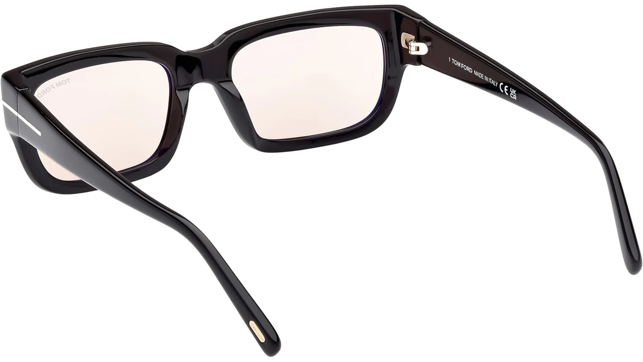 Tom Ford FT1075 01E Sunglasses Shiny Black 54mm Unisex 3