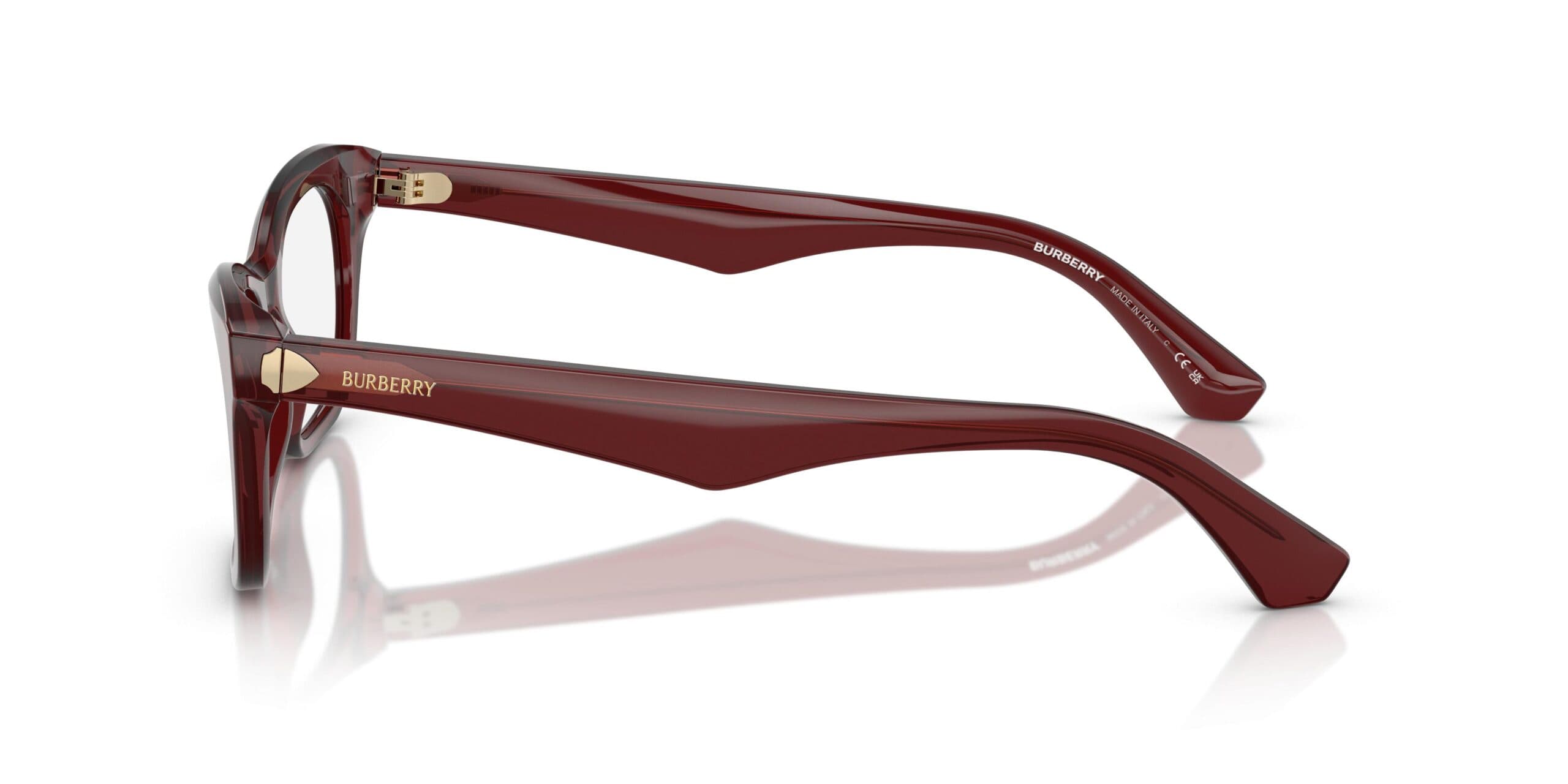 Burberry 0BE2422 4128 Eyeglasses Transparent Bordeaux Burgundy 50mm Women 3