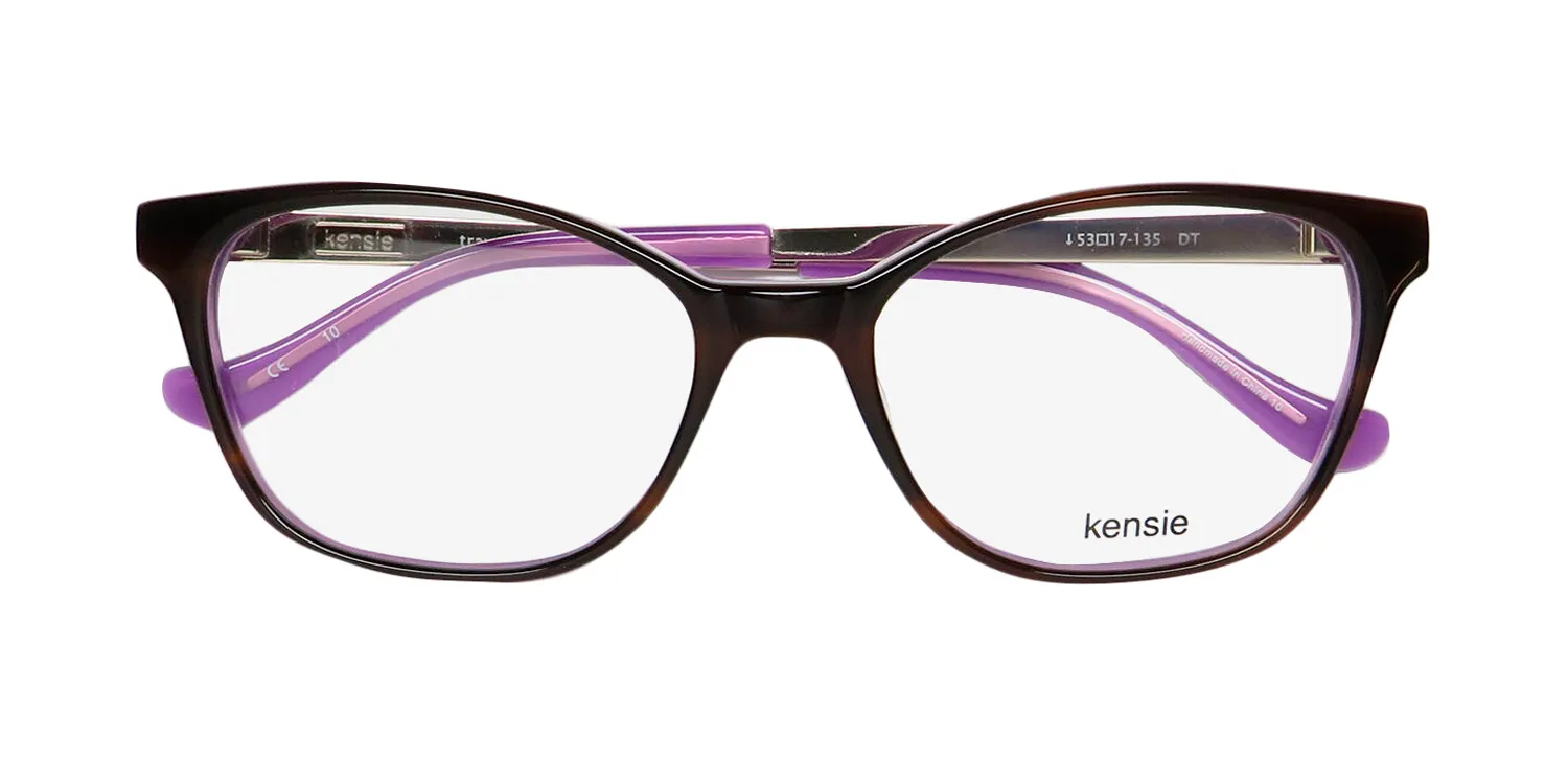 Kensie Travel dt Eyeglasses Dark Tortoise Purple 53mm 2