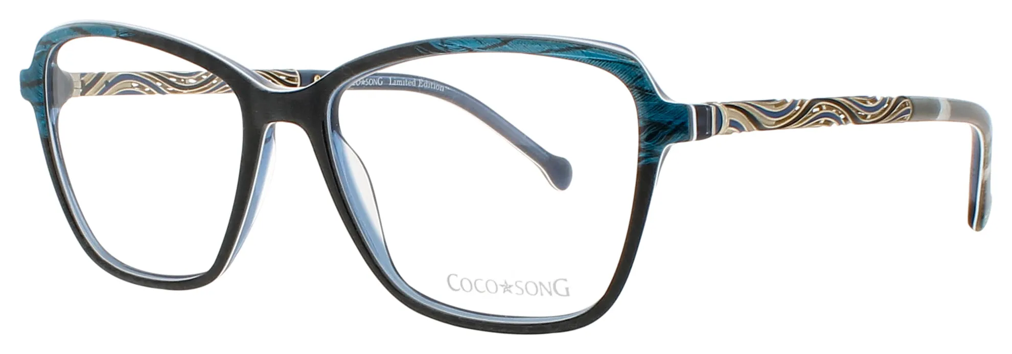 Coco Song FALLING ANGEL C01 Eyeglasses Black Blue 54mm Women
