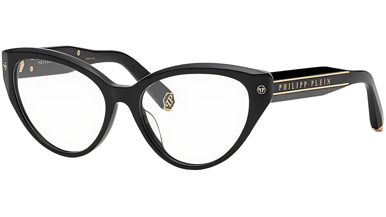 Philipp Plein VPP052M 0700 Eyeglasses Shiny Black 54mm Women