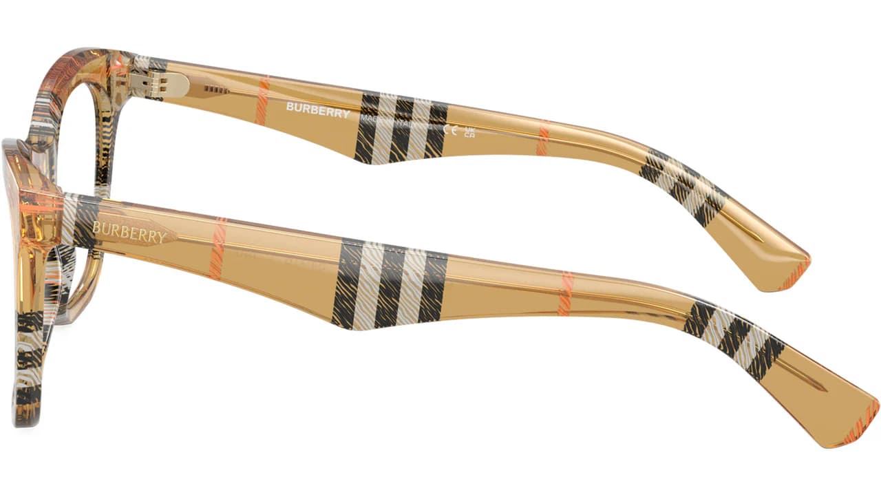 Burberry 0BE2416 4146 Eyeglasses Checkered Brown 52mm Women 4