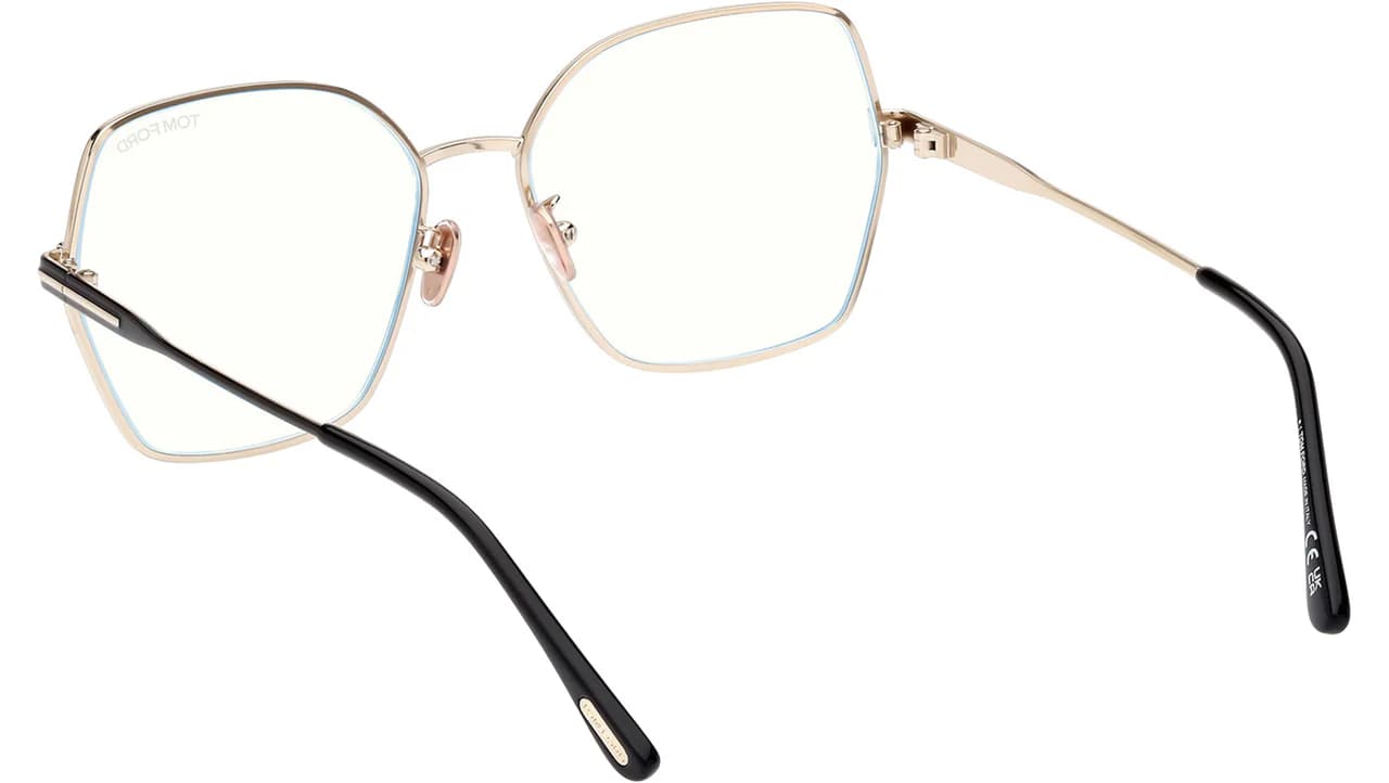 Tom Ford FT5876B 032 Eyeglasses Pale Gold 56mm Women 3