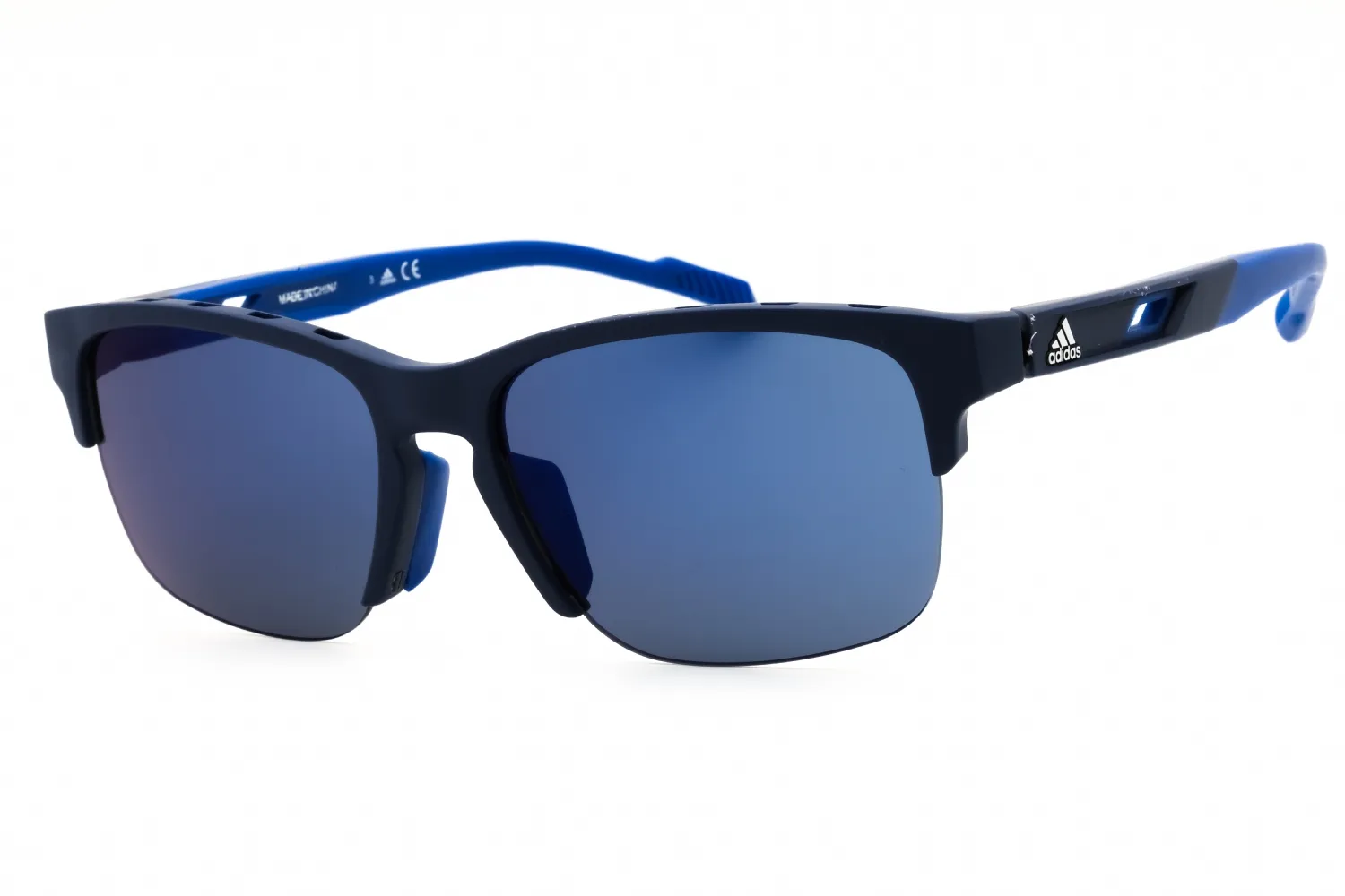 Adidas SP0048 91X Sunglasses Matte Blue 57mm Men