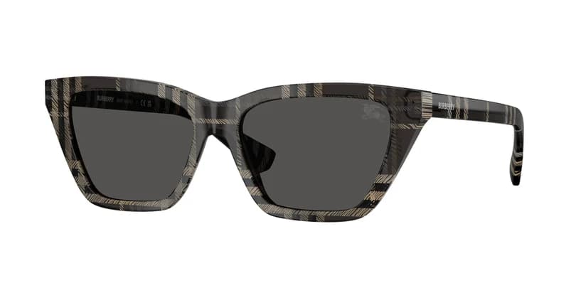 Burberry 0BE4468 419987 Sunglasses Grey Check 54mm Women