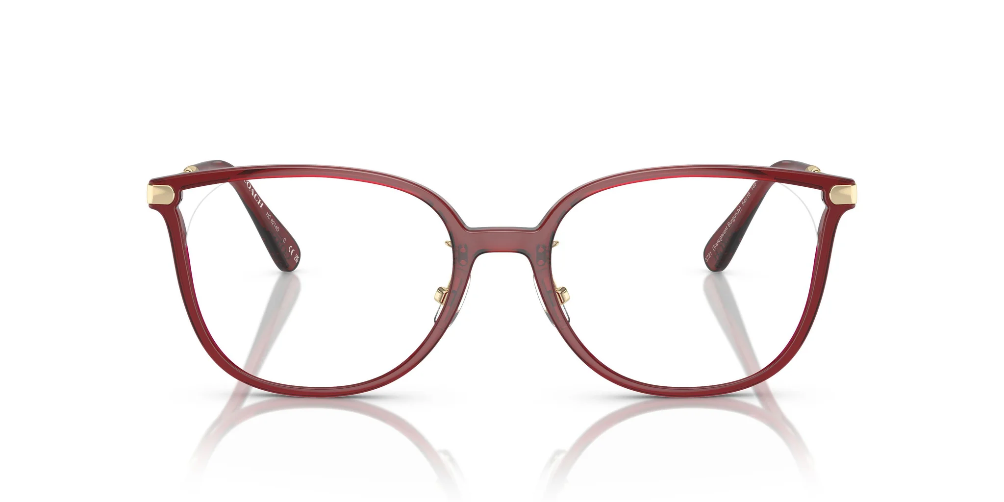 Coach 0HC6214D 5721 Eyeglasses Transparent Burgundy 55mm Women 2