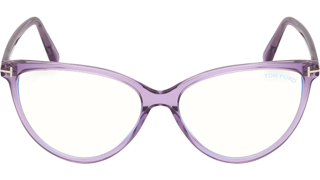 Tom Ford FT5743B 078 Eyeglasses Shiny Lilac 57mm Women 2