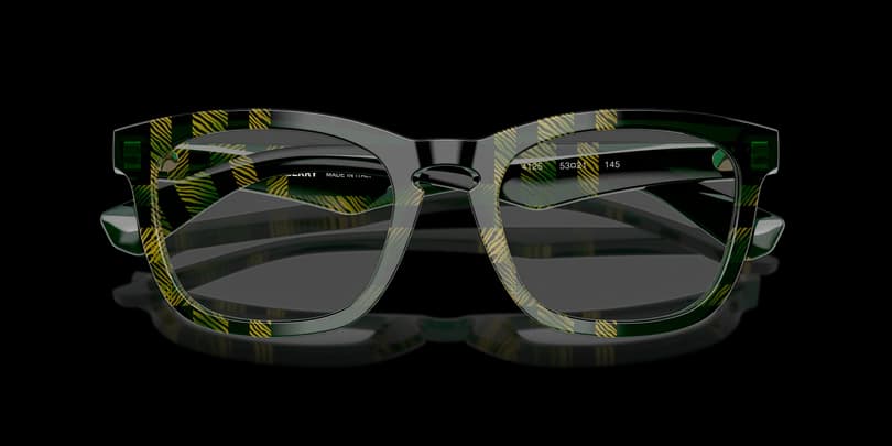 Burberry 0BE2417 4125 Eyeglasses Checkered Green 51mm Men 5