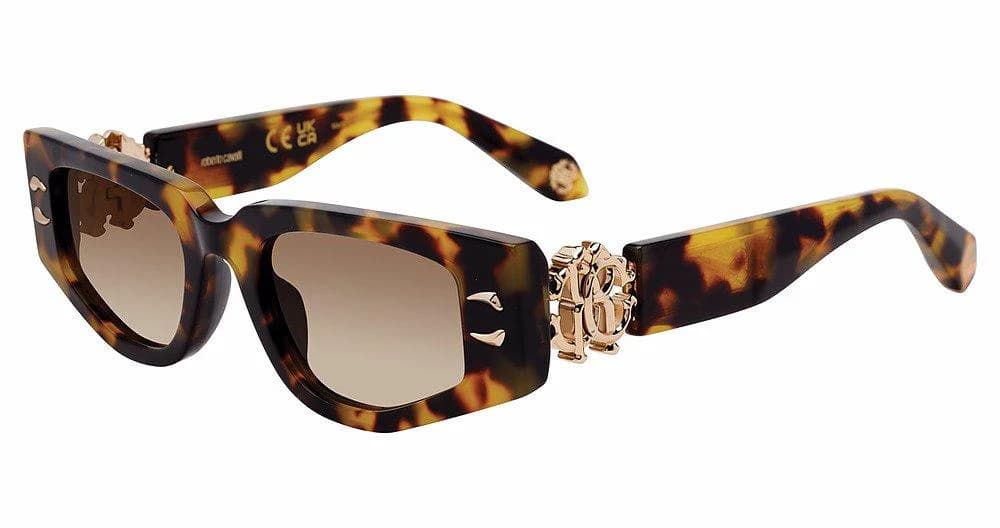Roberto Cavalli SRC057M 0777 Sunglasses Matt Yellow Havana 51mm Women