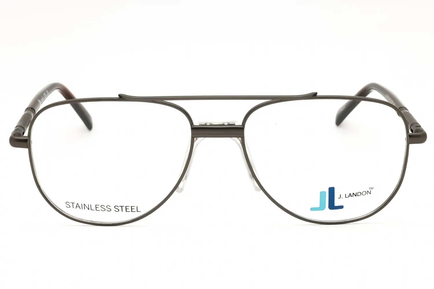 J. Landon JL1010 007 Eyeglasses Matte Dark Nickeltin 57mm Men 2