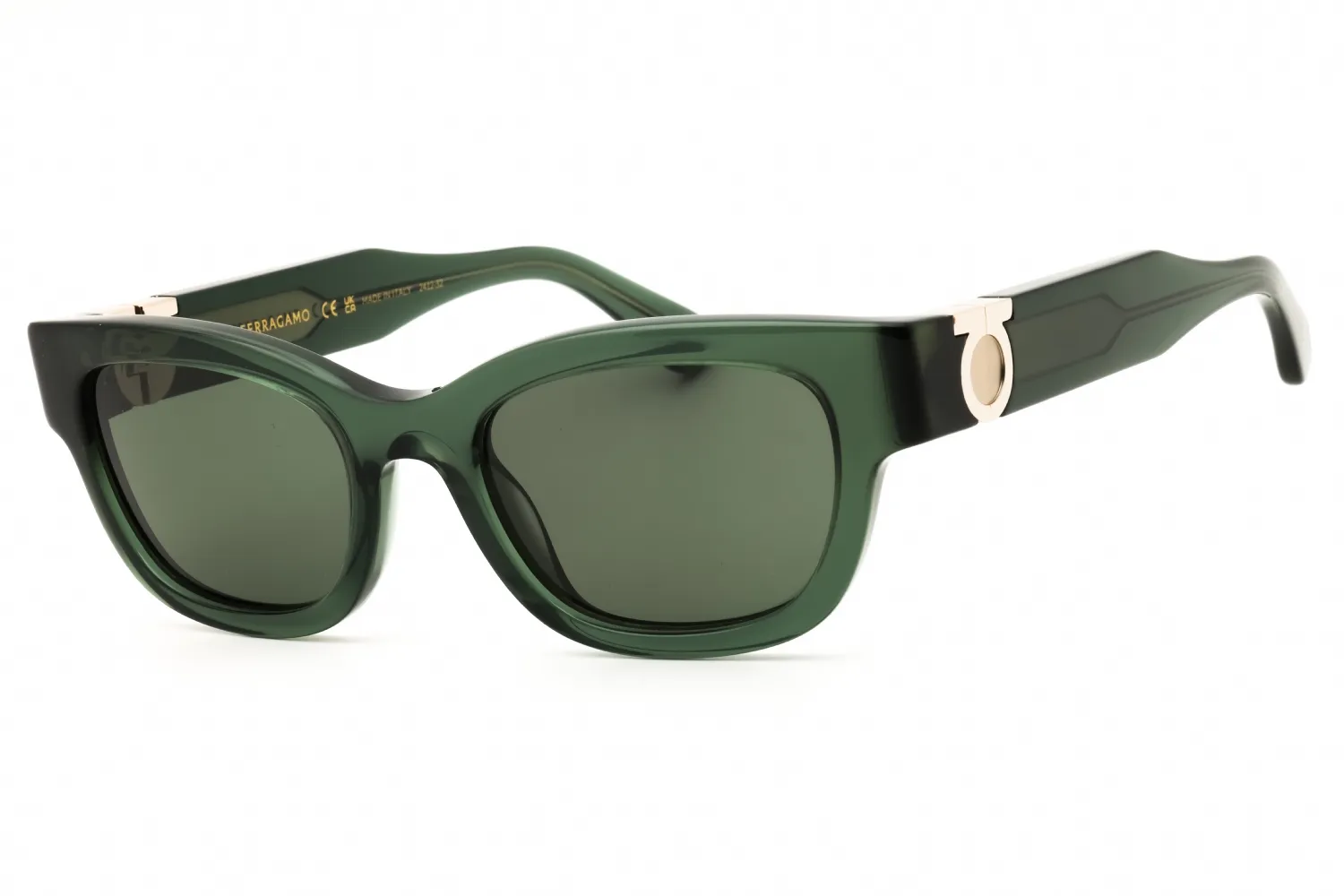 Salvatore Ferragamo SF2067S 317 Sunglasses Transparent Green 52mm Women