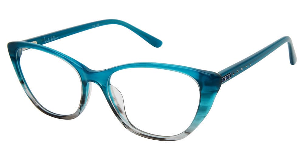 Nicole Miller Catalina 01 Eyeglasses Teal Gradient 53mm Women