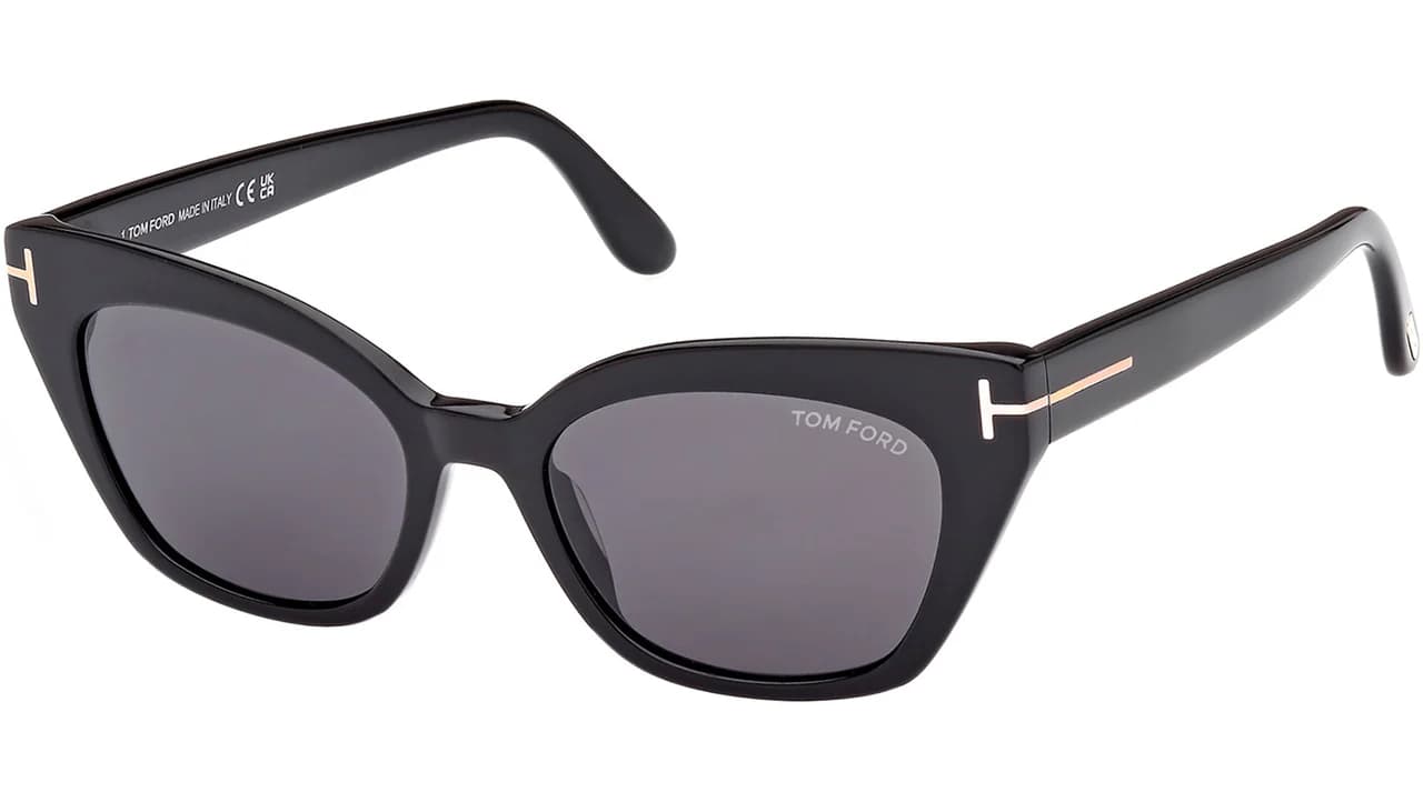 Tom Ford FT1031 01A Sunglasses Shiny Black 52mm Women