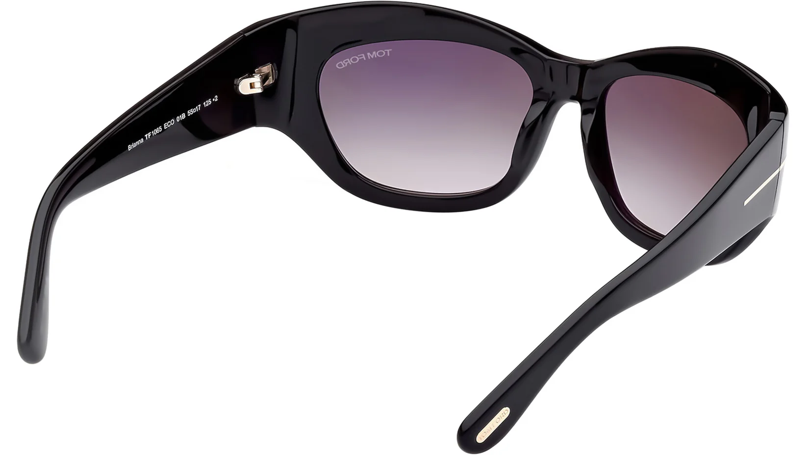 Tom Ford Brianna FT1065 01B Sunglasses Shiny Black Women 5