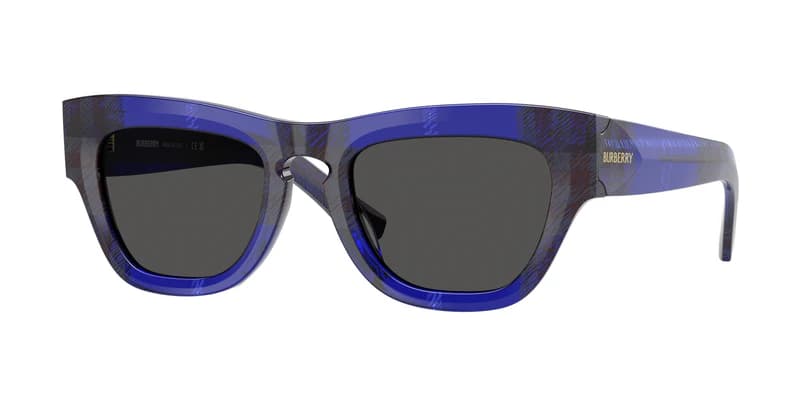 Burberry 0BE4440U 411487 Sunglasses Check Blue 51mm Unisex