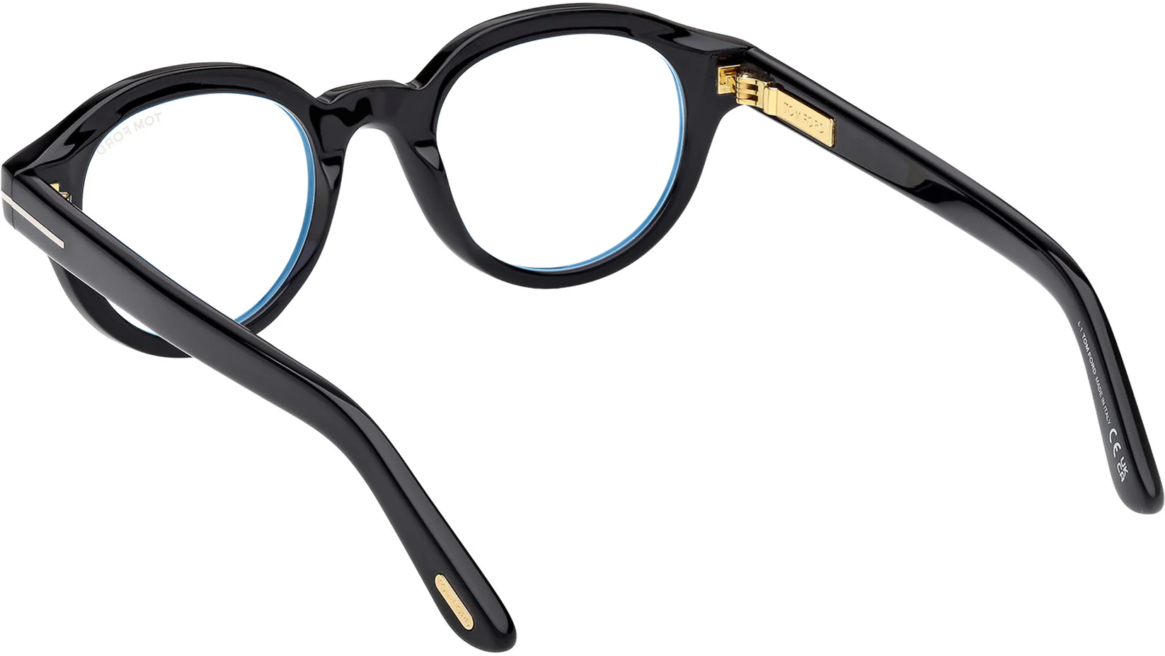 Tom Ford FT6037B 001 Eyeglasses Shiny Black 49mm Men 3
