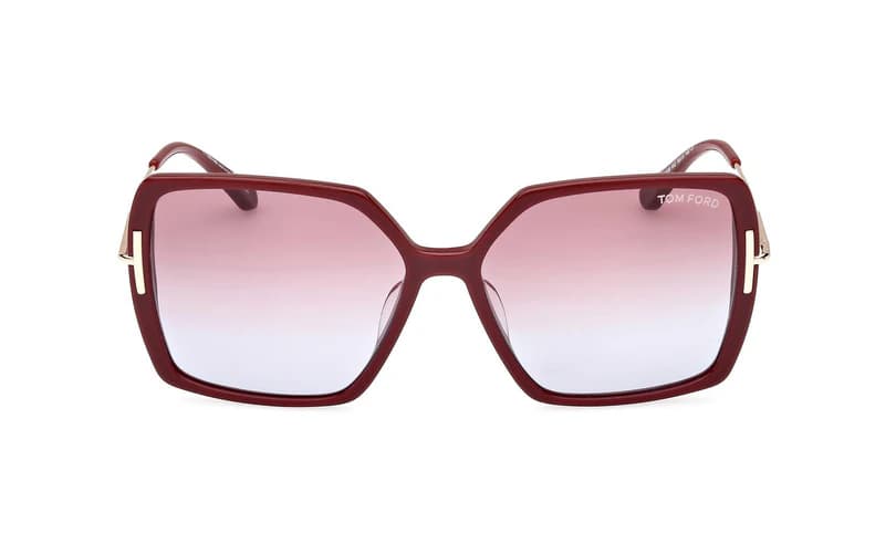 Tom Ford FT1039-F 69Z Sunglasses Shiny Bordeaux 59mm Women 2