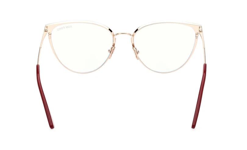 Tom Ford FT5840B 066 Eyeglasses Shiny Red 56mm Women 4
