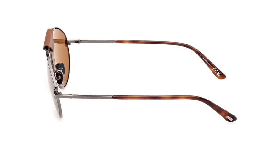 Tom Ford FT1095 08E Sunglasses Shiny Gunmetal 60mm Men 3