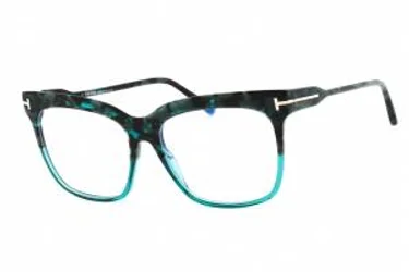 Tom Ford FT5768-B 56 Eyeglasses Shiny Teal