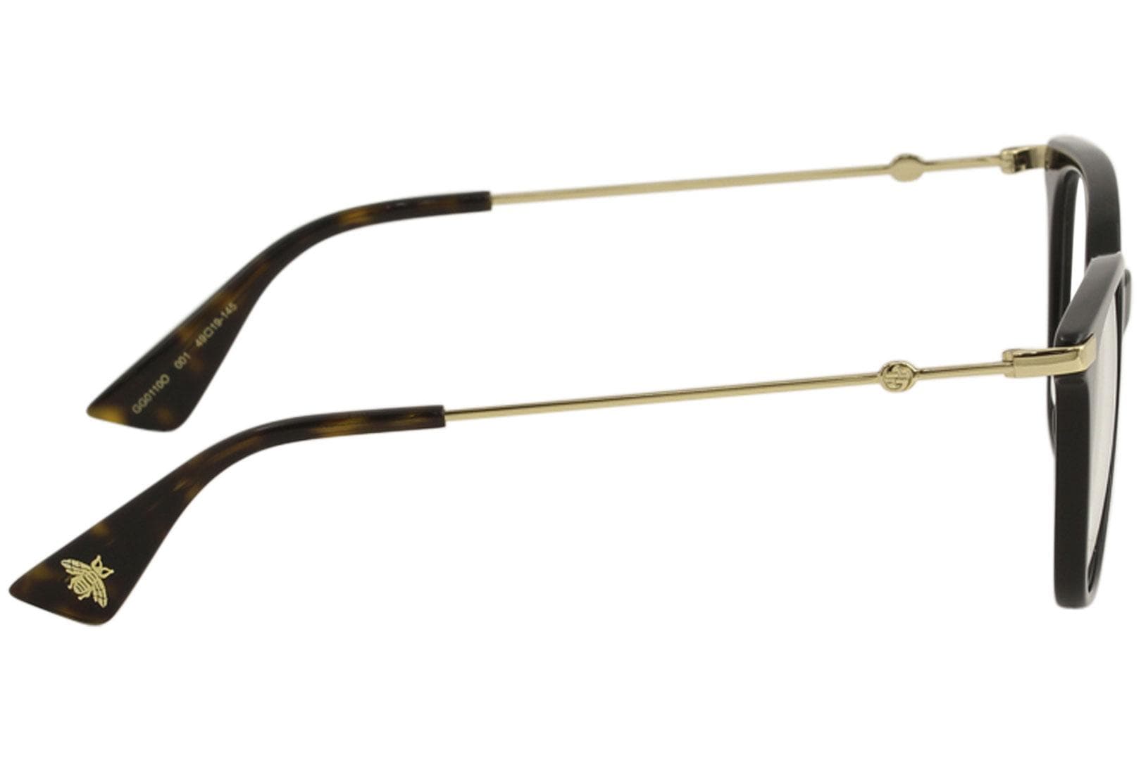 Gucci GG0110OZ 001 Eyeglasses Black 49mm Women 3