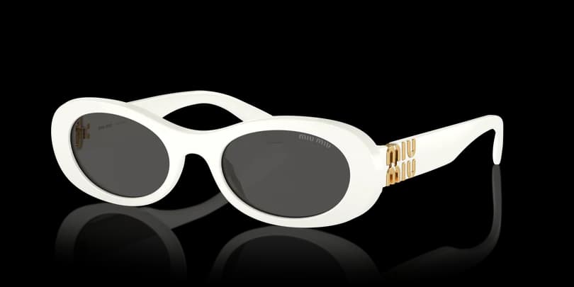 Miu Miu MU 06ZS 1425S0 Sunglasses White 50mm Women