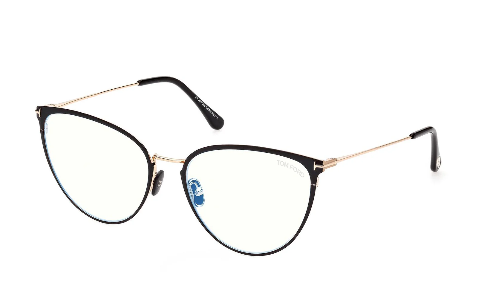 Tom Ford FT5840B 001 Eyeglasses Shiny Black 56mm Women