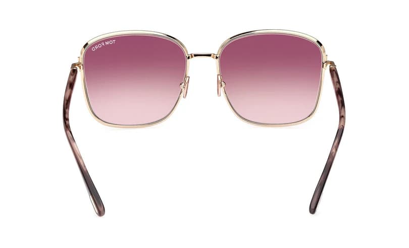 Tom Ford Fern TF1029 28Z Sunglasses Rose Gold 57mm Women 4