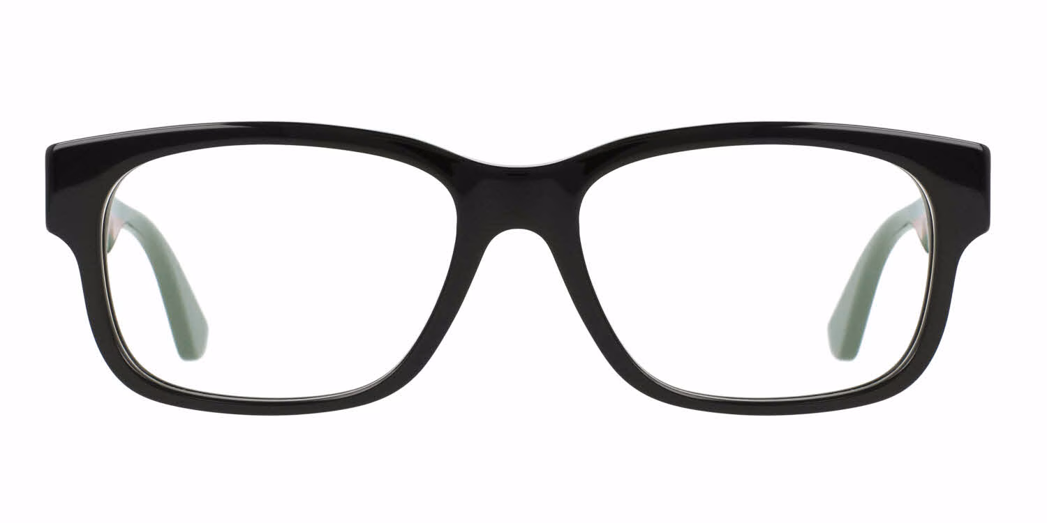 Gucci GG0343O 007 Eyeglasses Black Multicolor 57mm Men 2