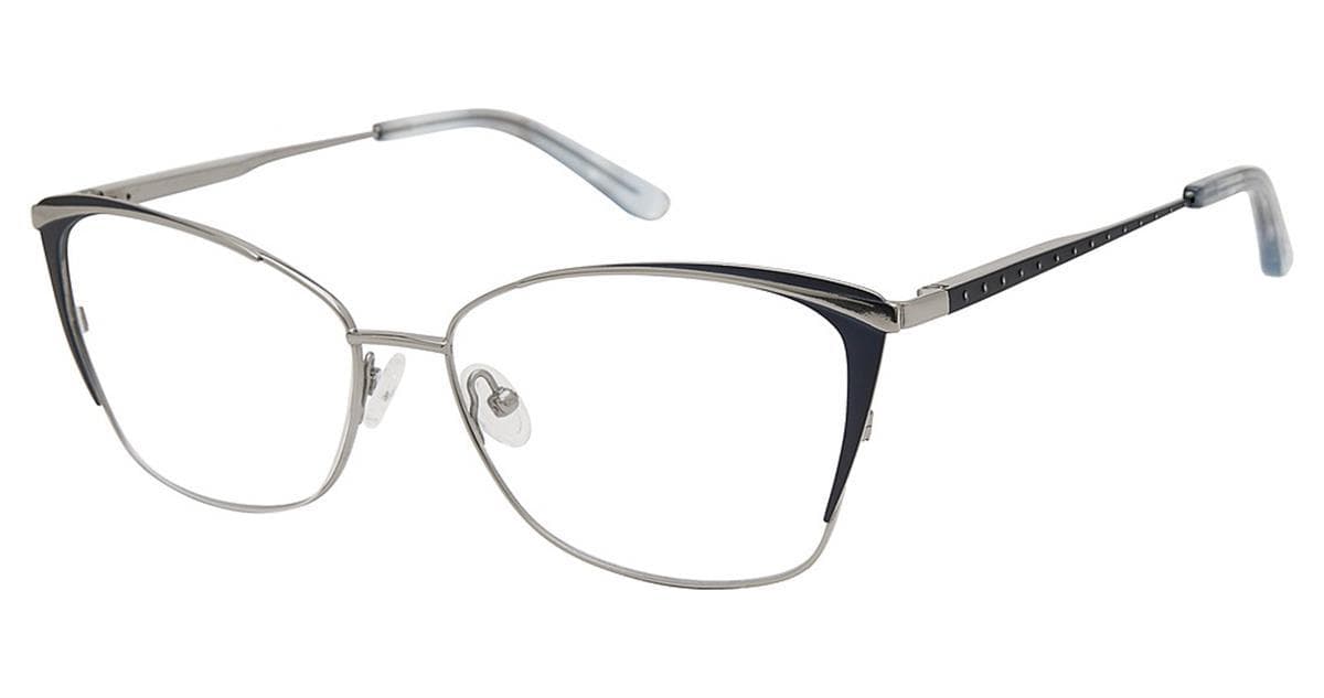 Nicole Miller Harman 03 Eyeglasses Navy Gunmetal 59mm Women