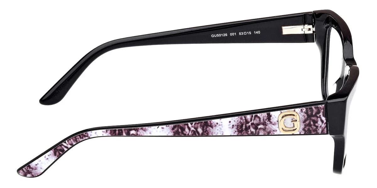 Guess GU50126 001 Eyeglasses Shiny Black 53mm Women 5