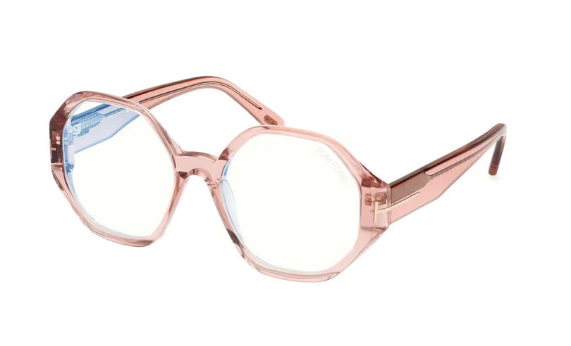 Tom Ford FT5967B 072 Eyeglasses Shiny Pink 53mm Women