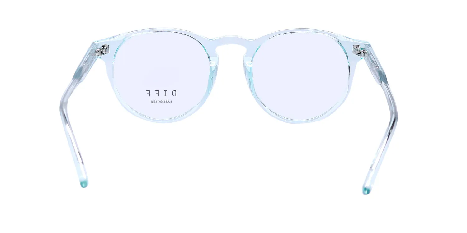 Diff Sawyer Blue Light Lens labbb Eyeglasses Lagoon Crystal 47mm Unisex 5