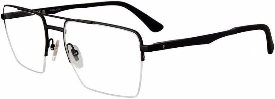 Police VPLG71M 0531 Eyeglasses Semi Matte Black 55mm Men