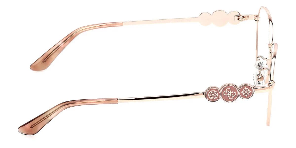 Guess GU50256D 028 Eyeglasses Shiny Rose Gold 52mm Women 5