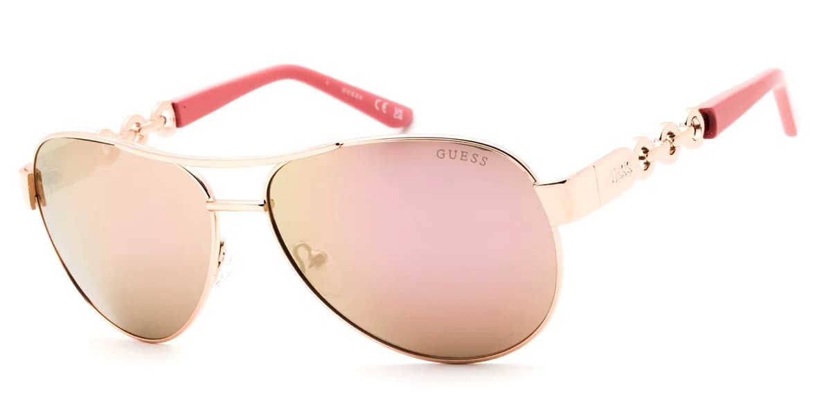 Guess GU00174 28G Sunglasses Shiny Rose Gold 60mm Women